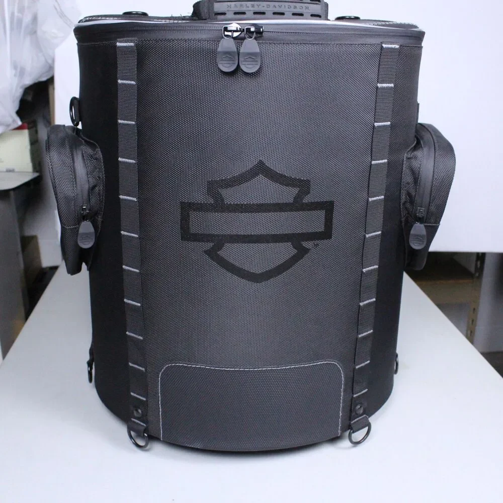 Harley Davidson Onyx Backseat Roller Luggage - Complete w/ Straps & Logo Cover